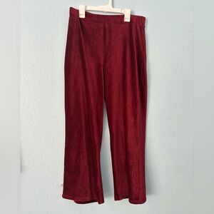 Velvet Burgundy Women's Pants
